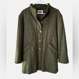 Bill Blass Women's vintage green coat size 16 #preppy #darkacademia vintage